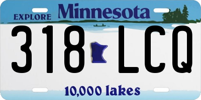 MN license plate 318LCQ