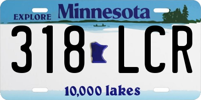 MN license plate 318LCR