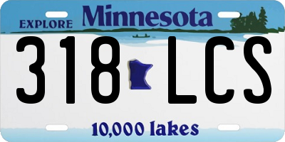 MN license plate 318LCS