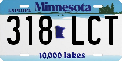 MN license plate 318LCT