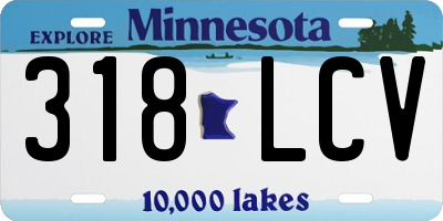 MN license plate 318LCV