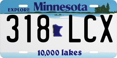 MN license plate 318LCX