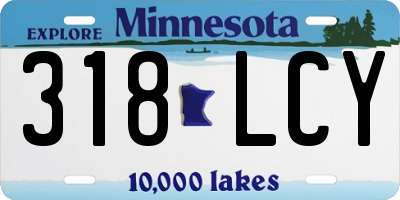 MN license plate 318LCY