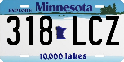 MN license plate 318LCZ