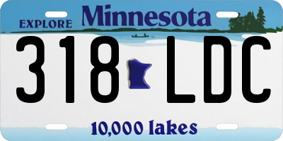 MN license plate 318LDC