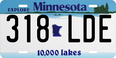 MN license plate 318LDE