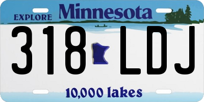 MN license plate 318LDJ