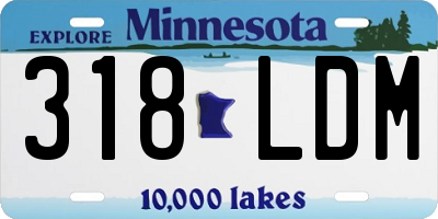 MN license plate 318LDM