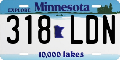 MN license plate 318LDN