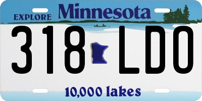 MN license plate 318LDO