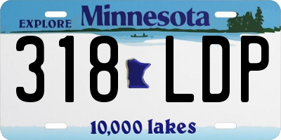 MN license plate 318LDP