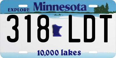 MN license plate 318LDT
