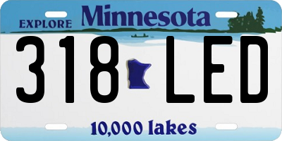 MN license plate 318LED
