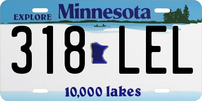 MN license plate 318LEL