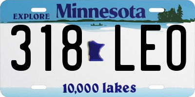 MN license plate 318LEO