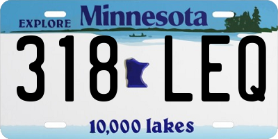 MN license plate 318LEQ