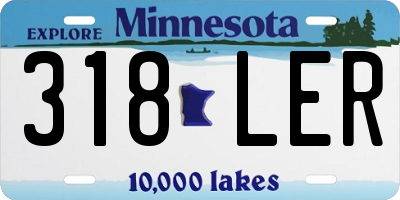 MN license plate 318LER