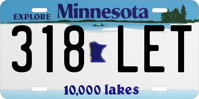 MN license plate 318LET