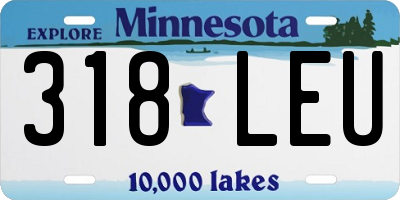 MN license plate 318LEU