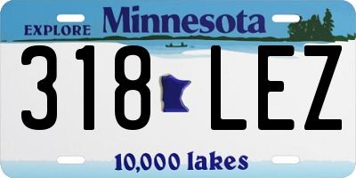 MN license plate 318LEZ