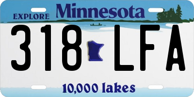 MN license plate 318LFA
