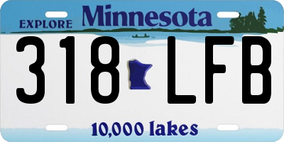 MN license plate 318LFB
