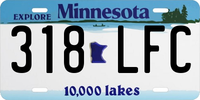 MN license plate 318LFC