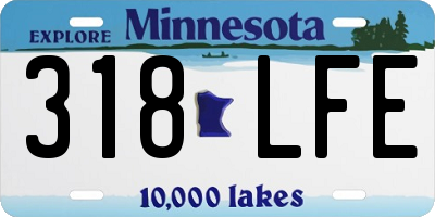 MN license plate 318LFE