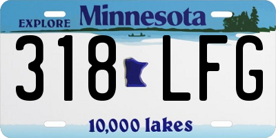 MN license plate 318LFG