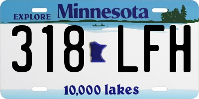 MN license plate 318LFH