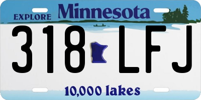 MN license plate 318LFJ