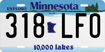 MN license plate 318LFO