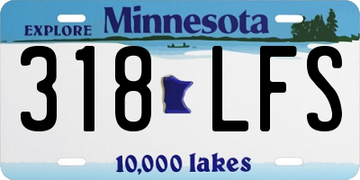 MN license plate 318LFS