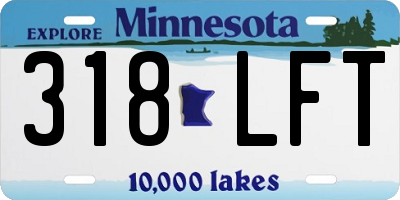 MN license plate 318LFT