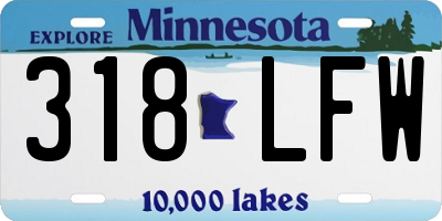 MN license plate 318LFW