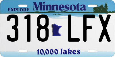 MN license plate 318LFX