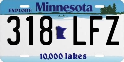 MN license plate 318LFZ