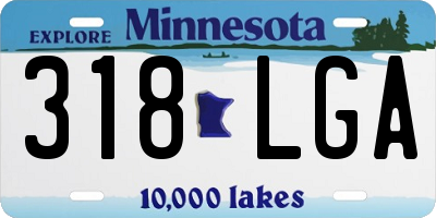 MN license plate 318LGA