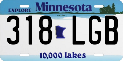 MN license plate 318LGB