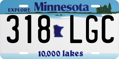 MN license plate 318LGC