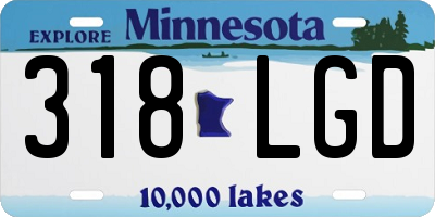 MN license plate 318LGD
