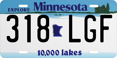 MN license plate 318LGF