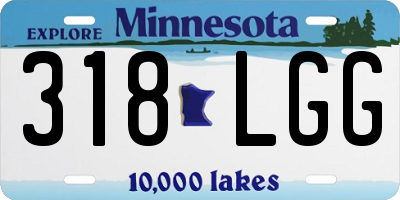 MN license plate 318LGG