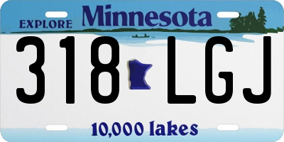 MN license plate 318LGJ