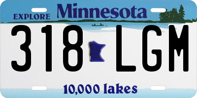 MN license plate 318LGM