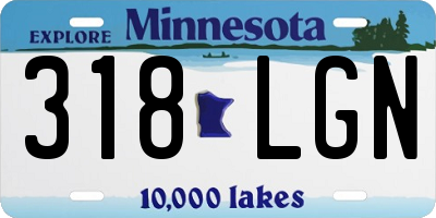 MN license plate 318LGN