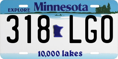 MN license plate 318LGO