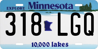 MN license plate 318LGQ