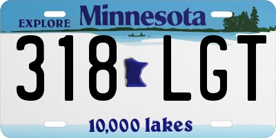 MN license plate 318LGT