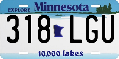 MN license plate 318LGU